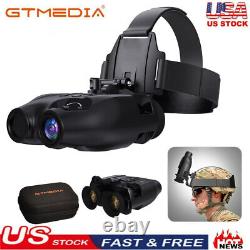 Head-Mounted Digital Infrared Night Vision Goggles Binoculars for 100% Darkness