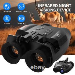 Head-Mounted Digital Infrared Night Vision Goggles Binoculars for 100% Darkness