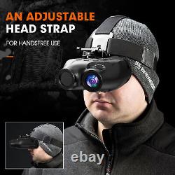 Head-Mounted Digital Infrared Night Vision Goggles Binoculars for 100% Darkness