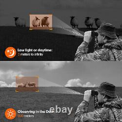 Head-Mounted Digital Infrared Night Vision Goggles Binoculars for 100% Darkness