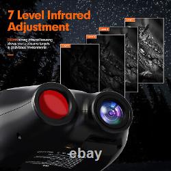 Head-Mounted Digital Infrared Night Vision Goggles Binoculars for 100% Darkness