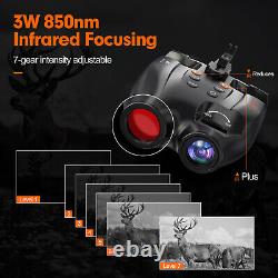 Head-Mounted Digital Infrared Night Vision Goggles Binoculars for 100% Darkness