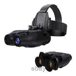 Head-Mounted Digital Infrared Night Vision Goggles Binoculars for 100% Darkness