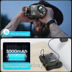 Head-Mounted Night Vision Goggles Hands Free Rechargeable 1312FT Digital Infra