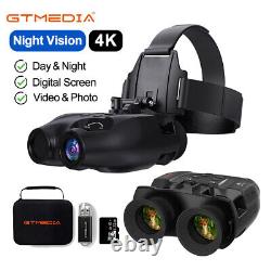 Helmet Mount 4K Night Vision Binoculars Infrared Digital Goggles Video Record