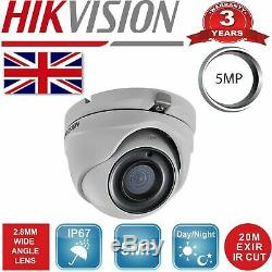 Hikivision 5mp Cctv Camera Ds-2ce56h0t-itmf 5mp 2.8mm Wide Angle Out Door Uk