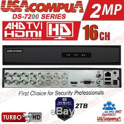 Hikvision 16 CH DVR DS-7216HGHI-F1/N /2TB TVI/ AHD +2 IP HD 1080p