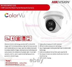 Hikvision 24/7 Full-Color 4MP ColorVu+AcuSense DS-2CD2347G2-LU IP Camera PoE Mic