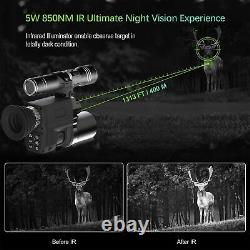 Hojocojo Digital Night Vision Scope 960P HD Digital Monocular with 850nm IR