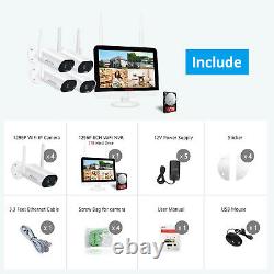 Home Security Camera System 3MP WiFi CCTV With 13Monitor 1TB NVR Wireless Audio