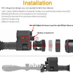 Hunting Digital Night Vision Rifle Scope Sight IR 1080P HD Camera with DVR USA