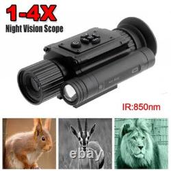Hunting IR 850nm Night Vision Monocular Riflescope Sight Scope 4X Zoom Telescope