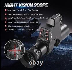 Hunting IR 940nm illuminator Monocular 1080P 32GB Infrared Night Vision Scope US