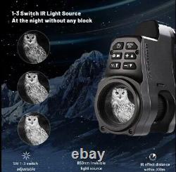 Hunting IR 940nm illuminator Monocular 1080P 32GB Infrared Night Vision Scope US