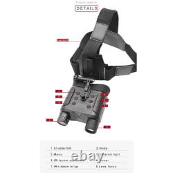 Hunting Infrared 850nm Night Vision Goggles Head Mounted Binoculars 8X Zoom CAM