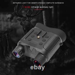 Hunting Infrared 850nm Night Vision Goggles Head Mounted Binoculars 8X Zoom CAM