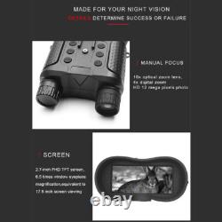Hunting Infrared 850nm Night Vision Goggles Head Mounted Binoculars 8X Zoom CAM