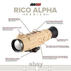 IRAYUSA Rico Alpha Mk2 640x480 3x50mm Thermal Weapon Sight, FDE IRAY-RA50