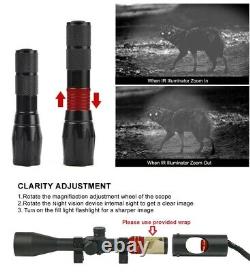 Infrared Night Vision Rifle Scope Mount Hunting Sight Set 850nm IR HD Camera DIY