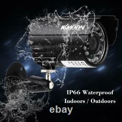 KKMOON H. 265+ 4CH 1080P DVR 5In1 CCTV 720P Outdoor Security Camera System