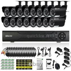 KKmoon 16CH 1080P 5in1 AHD DVR 1500TVL Outdoor CCTV Security Camera System Kit