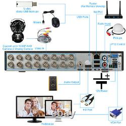 KKmoon 16CH 1080P 5in1 AHD NVR DVR 720P Outdoor CCTV Security Camera System Kit