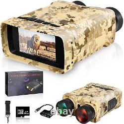 LANZIMOOD Rechargeable Digital Night Vision Goggles Binoculars for Adults, 1080p