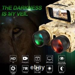 LANZIMOOD Rechargeable Digital Night Vision Goggles Binoculars for Adults, 1080p