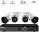 Lorex Lnk782c2d2kb 4k Ultra Hd 8-channel Poe Ip Nvr Security Camera System With