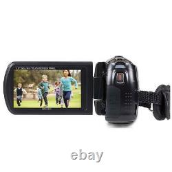 Minolta MN80NV 1080p Full HD 3 Touchscreen Camcorder with Nightvision, Black