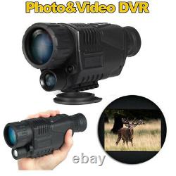 Monocular Night Vision Scope Video DVR Photo 5x40 Zoom IR Infrared Digital+8GB P