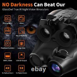 N4 Night Vision Goggles Binoculars Digital IR Head Mounted Hunting Rechargeable