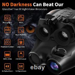 N4 Night Vision Goggles Binoculars Digital IR Head Mounted Hunting Rechargeable