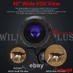 NEW NVG30 Helmet 940nm IR Night Vision Monocular Telescope 40° WIFI Digital #