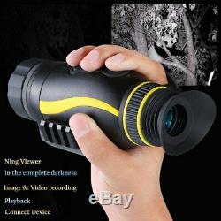 NV0435 4X Infrared Night Vision Monocular Telescope With 1080P 2MP Digital Cam