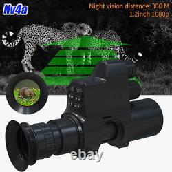 NV4A 850nm Digital Infrared Night Vision Scope Sight 4X Zoom 1080P Telescope Cam