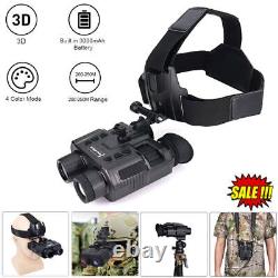 NV8000 Digital Night Vision Goggle Binocular 32GB 4x Zoom IR 850nm Head Mounted