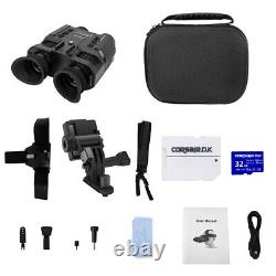 NV8000 Night Vision Goggles Binoculars Digital IR Head Mounted Hunting with 32GB