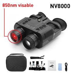 NV8000 Night Vision Goggles Binoculars Digital IR Head Mounted Hunting with 32GB