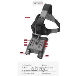 NV8000 Night Vision Goggles Binoculars Digital IR Head Mounted Hunting with 32GB