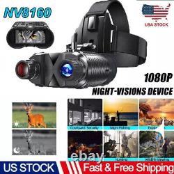NV8160 Night Vision Goggles Binoculars Digital IR Head Mounted Hunting Sight 32G