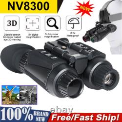 NV8300 1080P Digital Night Vision Goggle Binocular Zoom 32GB IR 850nm NVG Helmet