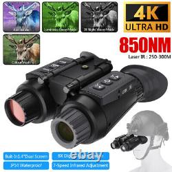 NV8300 1080P Digital Night Vision Goggle Binocular Zoom 32GB IR 850nm NVG Helmet