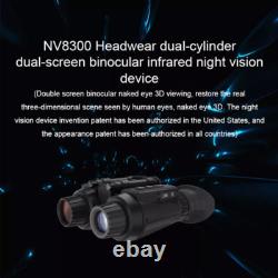 NV8300 1080P Digital Night Vision Goggle Binocular Zoom 32GB IR 850nm NVG Helmet