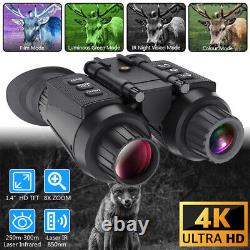 NV8300 1080P Digital Night Vision Goggle Binocular Zoom 32GB IR 850nm NVG Helmet