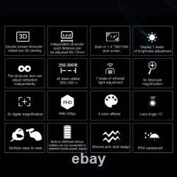NV8300 1080P Digital Night Vision Goggle Binocular Zoom 32GB IR 850nm NVG Helmet