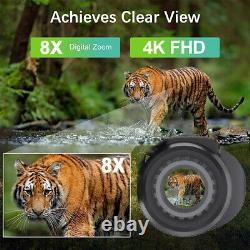 NV8300 1080P Digital Night Vision Goggle Binocular Zoom 32GB IR 850nm NVG Helmet