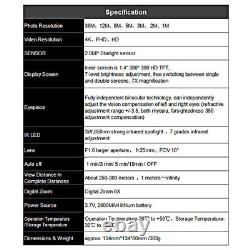 NV8300 1080P Digital Night Vision Goggle Binocular Zoom 32GB IR 850nm NVG Helmet