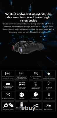 NV8300 4K Night Vision Goggles Helmet-Mounted Dual Display IR NVG
