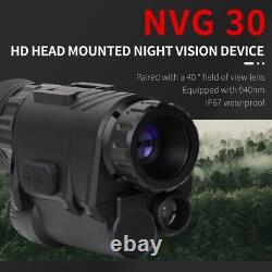 NVG30 Helmet Night Vision Monocular Wide View 40° 940nm IR WIFI Digital Starligh